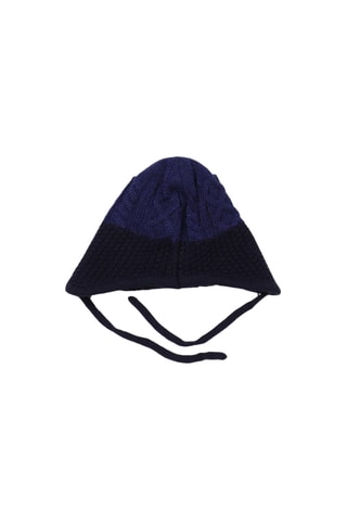 Bonnet et écharpe en laine - Bleu marine - Emporio Armani
