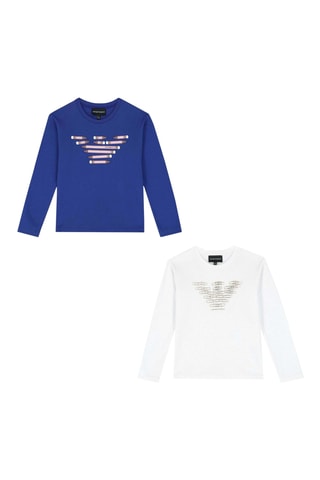 2 t-shirts - Bleu cobalt et blanc - Emporio Armani