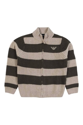 Gilet en laine et cachemire - Kaki - Emporio Armani