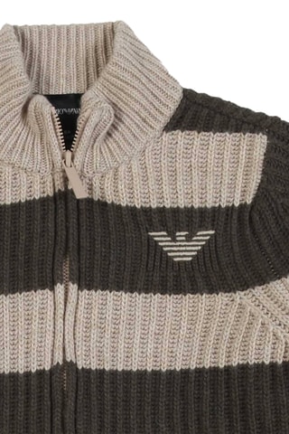 Gilet en laine et cachemire - Kaki - Emporio Armani