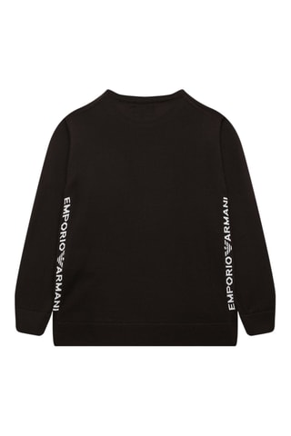 Pull en laine vierge - Marron foncé - Emporio Armani