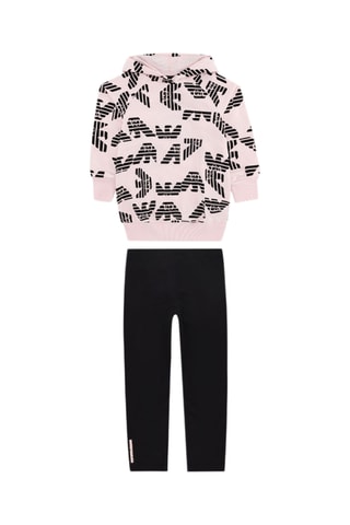 Sweat à capuche et legging - Rose et noir - Emporio Armani
