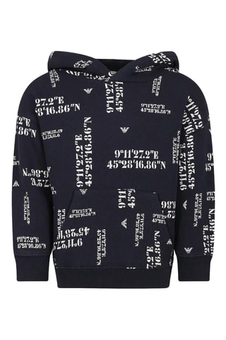Sweat à capuche - Bleu marine - Emporio Armani