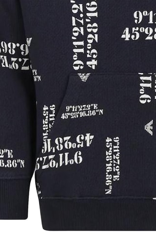 Sweat à capuche - Bleu marine - Emporio Armani