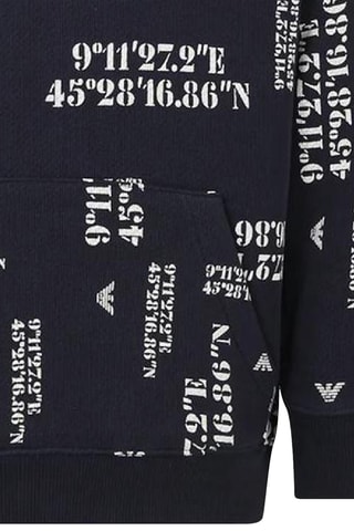Sweat à capuche - Bleu marine - Emporio Armani