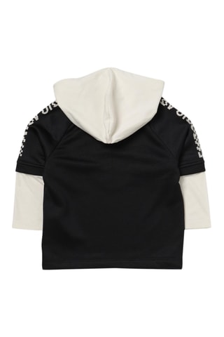 Sweat trompe-l’œil à capuche - Noir et blanc - Emporio Armani