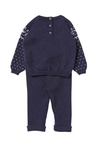 Pull en laine vierge - Bleu marine - Emporio Armani