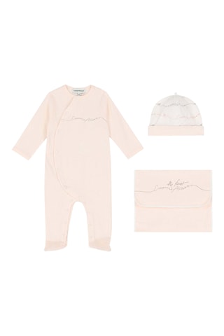 Bonnet et grenouillère - Rose - Emporio Armani