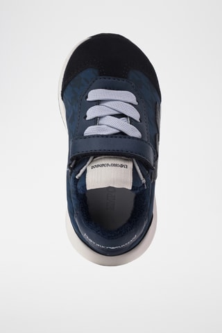 Baskets en cuir de veau - Bleu marine - Emporio Armani