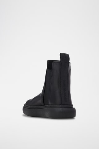 Bottines Chelsea en cuir de veau - Noir - Emporio Armani