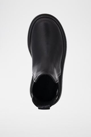 Bottines Chelsea en cuir de veau - Noir - Emporio Armani