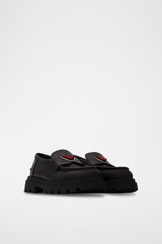 Mocassins en cuir de veau - Noir - Emporio Armani