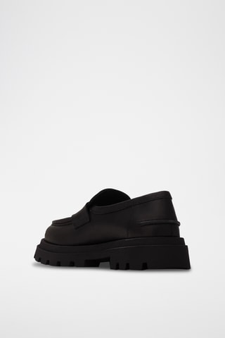 Mocassins en cuir de veau - Noir - Emporio Armani