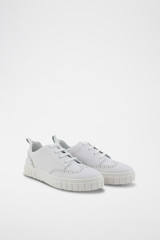Baskets en cuir de veau - Blanc - Emporio Armani