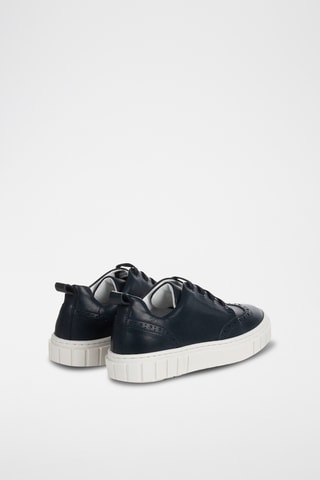 Baskets en cuir de veau - Bleu marine - Emporio Armani