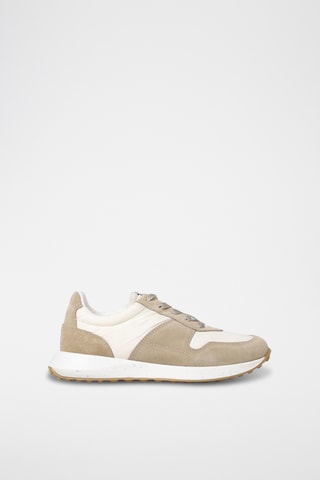 Baskets en cuir - Blanc et beige - Emporio Armani