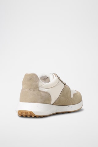 Baskets en cuir - Blanc et beige - Emporio Armani
