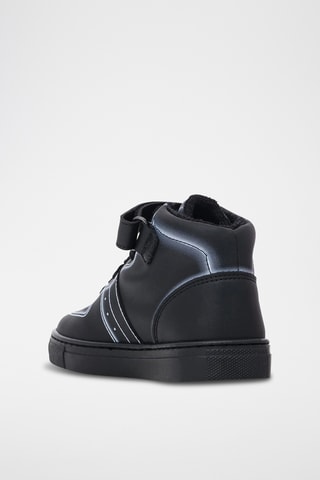 Baskets montantes en cuir - Noir - Emporio Armani