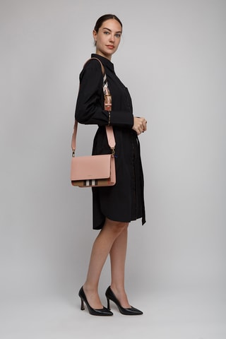 Sac bandoulière en cuir Dusty - Rose
