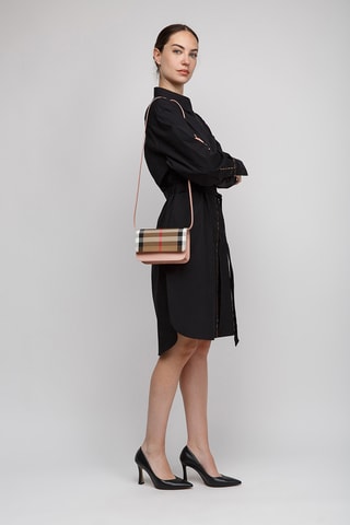Sac bandoulière en cuir - Beige