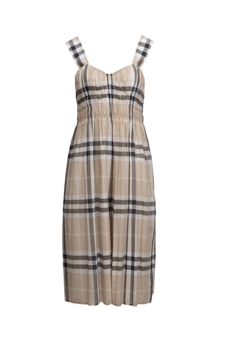 Robe midi sans manches Delilah Chk - Beige