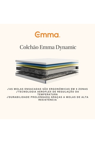 Colchão de molas One Hybride - Espessura 18 cm - Médio - Emma