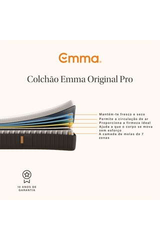 Colchão de molas Original Pro - Espessura 27 cm - Equilibrado - Emma
