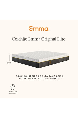 Colchão de molas Hybride Original Lite - Espessura 27 cm - Médio - Emma
