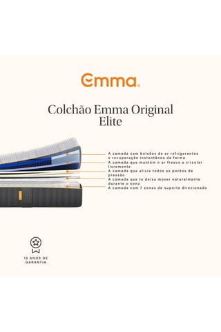 Colchão de molas Hybride Original Lite - Espessura 27 cm - Médio - Emma