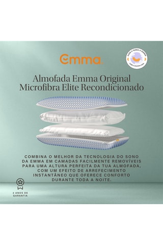 2 almofadas microfibra Original Elite - Branco - 1,72 kg - Emma