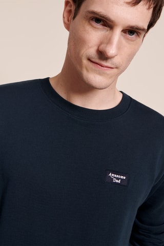 Sweat em algodão biológico - Cinzento-escuro