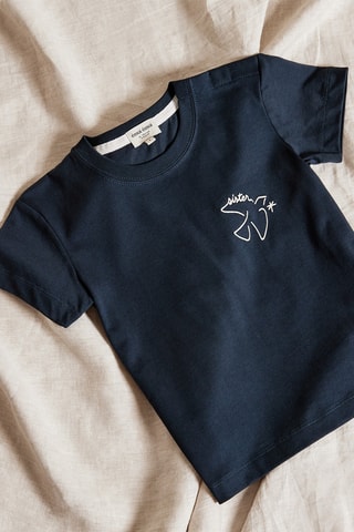 T-shirt em algodão biológico - Cinzento-escuro