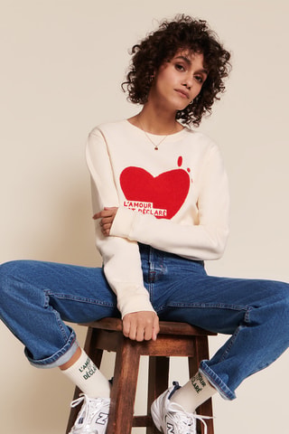 Sweat em algodão biológico - Creme