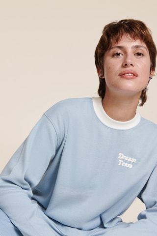 Sweat em algodão biológico - Azul