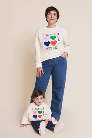 Sweat em algodão biológico - Multicolor