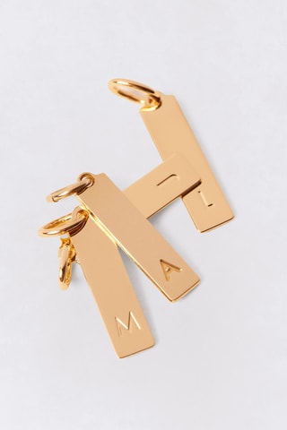 Pendente dourado a ouro fino amarelo - Letra à escolha