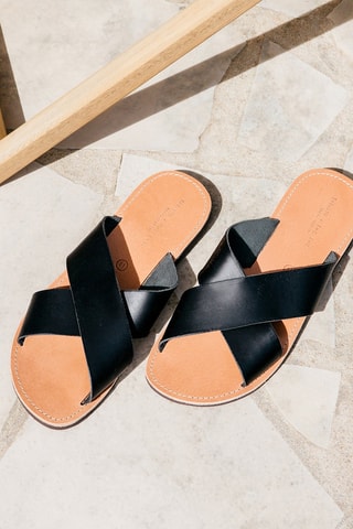 Mules em couro - Verde