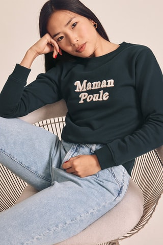 Sweat em algodão biológico - Cinzento-escuro