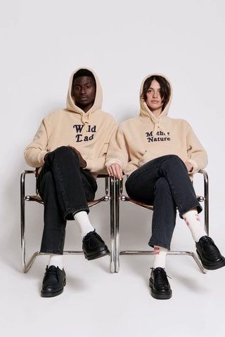 Sweat com capuz - Bege