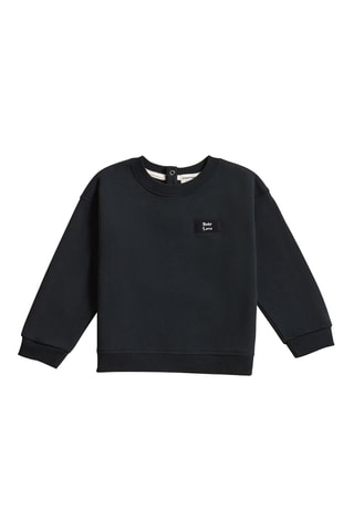 Sweat em algodão biológico - Cinzento-escuro