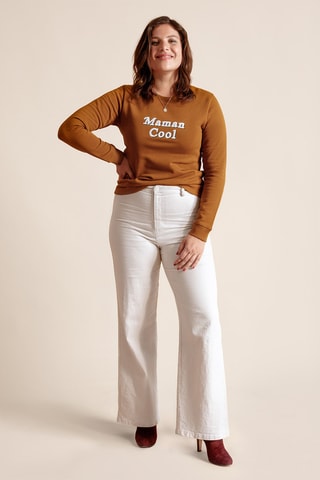 Sweat em algodão biológico - Caramelo