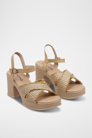 Sandales à talons - Beige