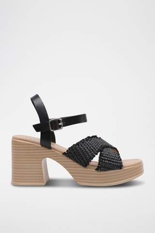 Sandales à talons - Noir