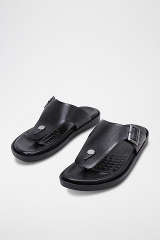 Sandales en cuir - Noir