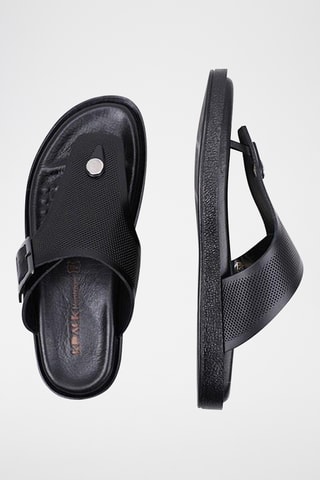 Sandales en cuir - Noir