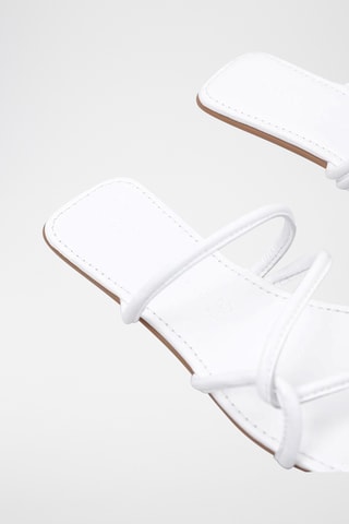 Mules en cuir - Blanc