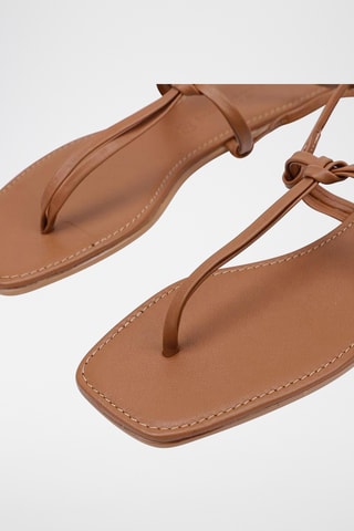 Spartiates en cuir - Marron