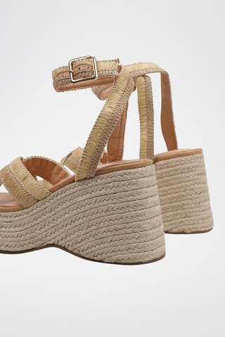 Sandales compensées - Beige