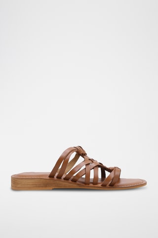 Mules en cuir - Marron