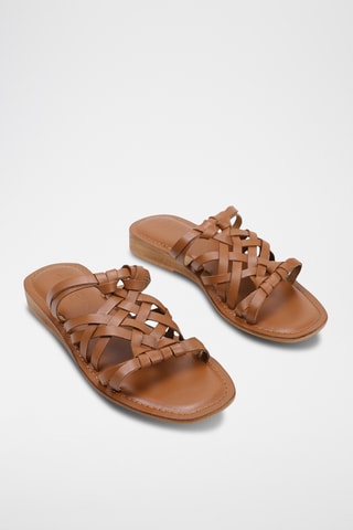 Mules en cuir - Marron